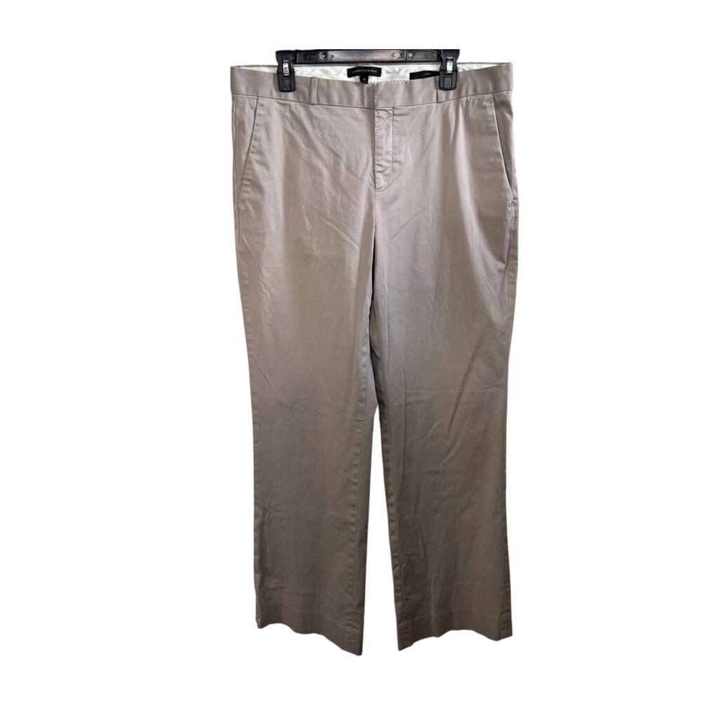 Banana Republic Logan Beige Trouser Pants Career Office Business Women's Size 14